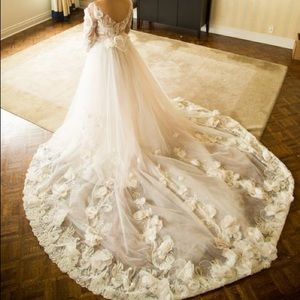 Beautiful Custom made wedding dress with and tiara